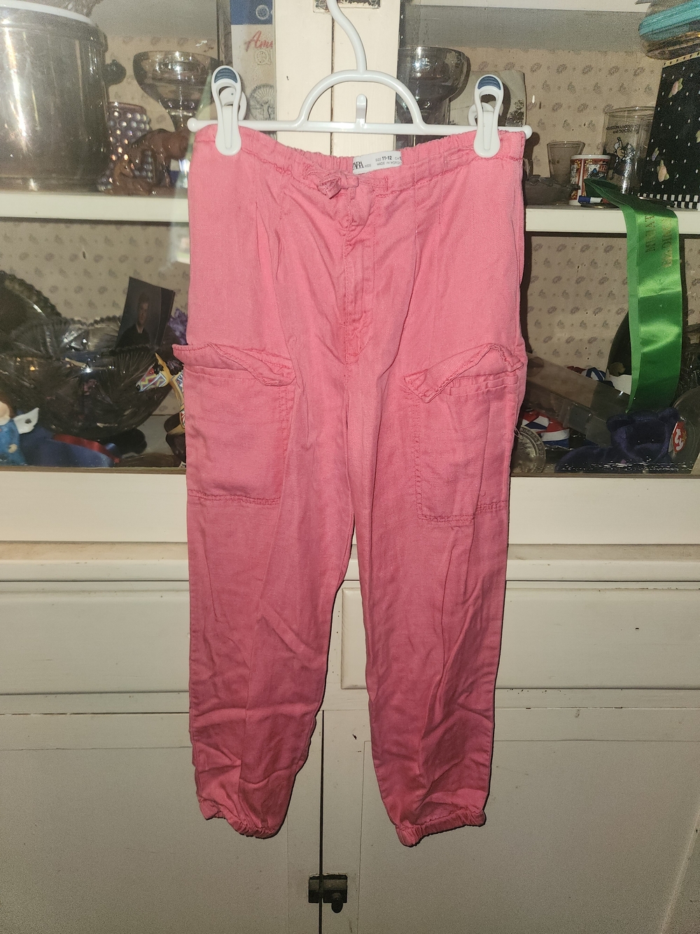 Zara Pink Cargo Jogger Pants